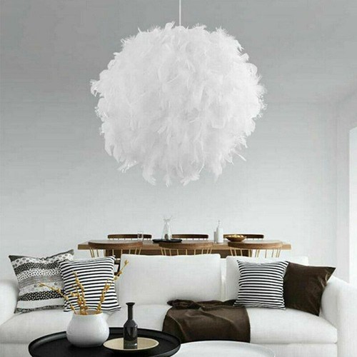 Feather lampshade ceiling - feather,