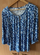 Ladies Blue Floral Gypsy Style