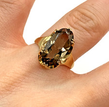 9 ct Gold Smoky Quartz