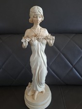  Ivory Stone Woman Statue -