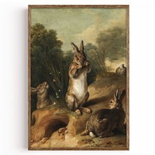 Vintage Rabbit Fine Art Poster