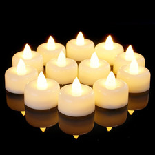12 Pack Battery Operated Flameless LED Tea Lights Candles Electric Fake Tealight