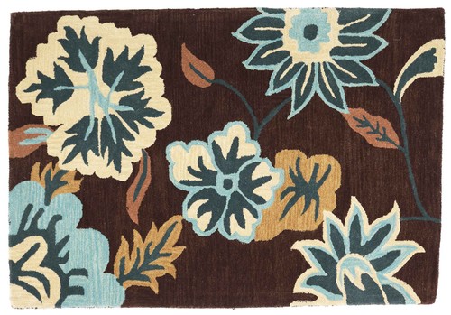Wool rug flower handmade - flower,