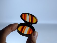 Vintage Amber Agate Stone Pill