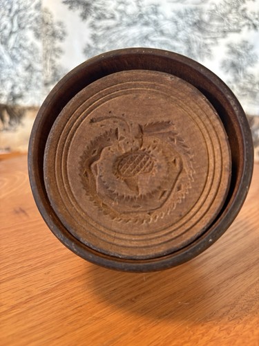 Rare antique wooden butter - rare,