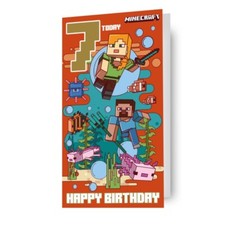 Age 7 Birthday Card Minecraft