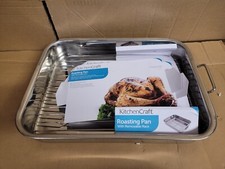KitchenCraft Stainless Steel 37cm Roasting Pan
