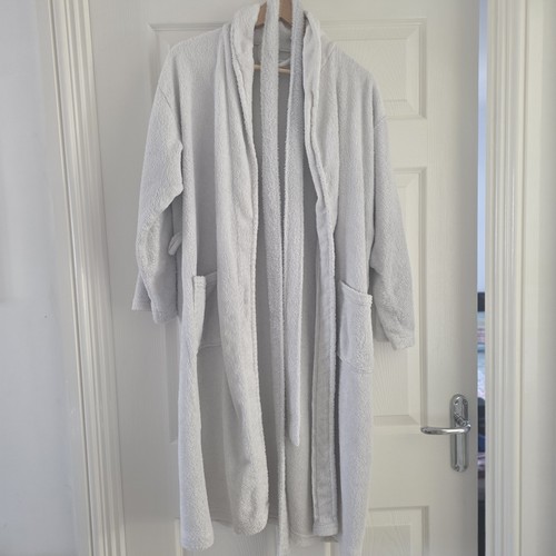White fluffy dressing gown - fluffy,
