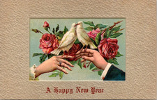 A   Happy New Year, Doves on