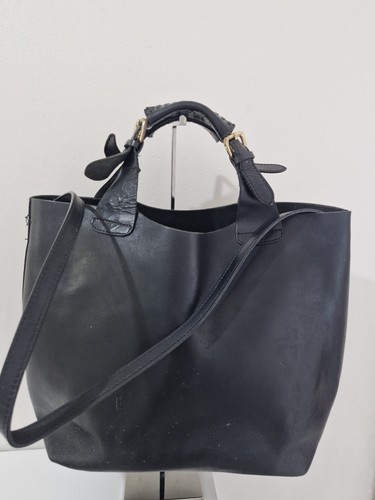 Zara black structured tote bag - tote,