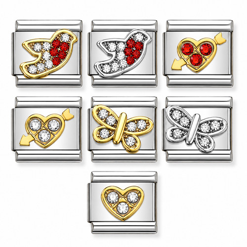 Gold silver robin - robin, heart