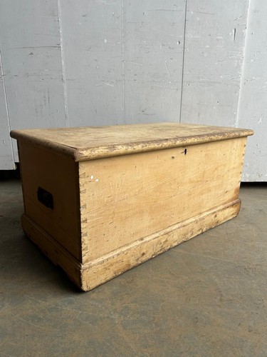 19th century pine chest - a,