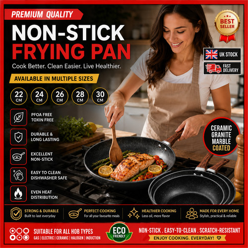 Non stick black frying pan - non,