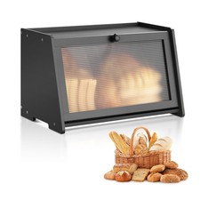 VEVOR Bread Box for Kitchen Counter Large Capacity Bamboo Storage Container