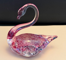VINTAGE HERON GLASS SWAN FIGURINE