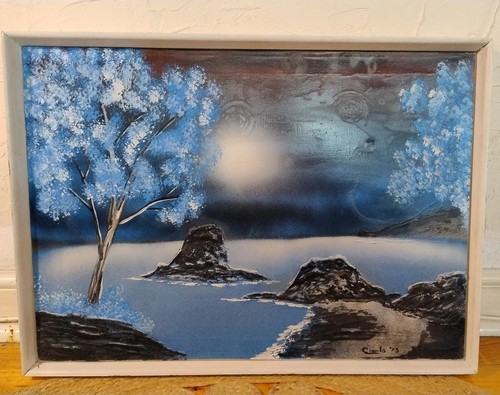 Vintage oil painting - vintage, board
