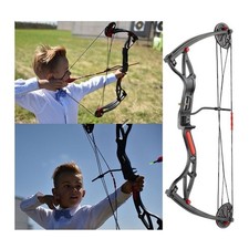 Youth Buster Compound Bow Kit 15–29lbs Adjustable Draw 17–26” Arrows Quiver