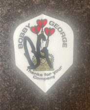 DARTS: BOBBY GEORGE 'KING OF BLING' SIGNED DART FLIGHT+COA **PROOF**