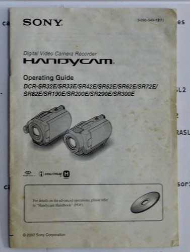 Instruction manual for - for, sony