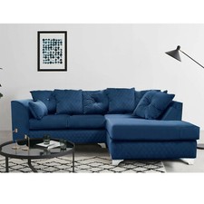 Victoria Blue Corner Sofa