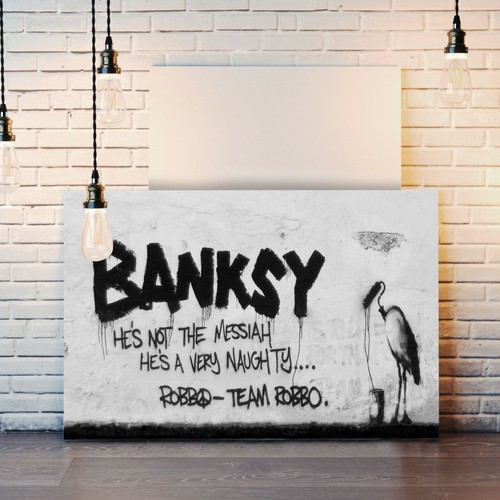 Banksy style v robbo - -,