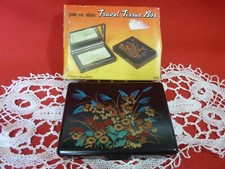 Vintage Compact Tissue Travel Box & Vanity Mirror Purse Size Refillable Unused