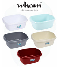WASHING UP BOWL LARGE PLASTIC RECTANGLUAR BASIN WHAM HEAVY DUTY 