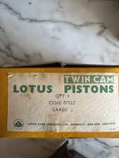 Lotus /Ford Twin Cam Piston Set Inc Rings G  Pins And C Clips  Genuine NOS +015 