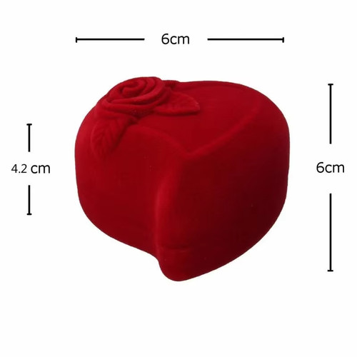 Heart shape velvet ring - shape,