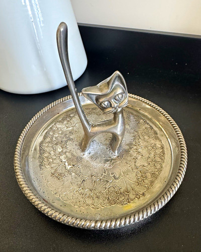 Seba silver plated cat - plated, ring