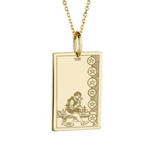 14K Gold Eight Of Pentacles