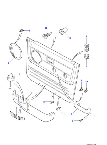 Land rover stud - stud, plastic