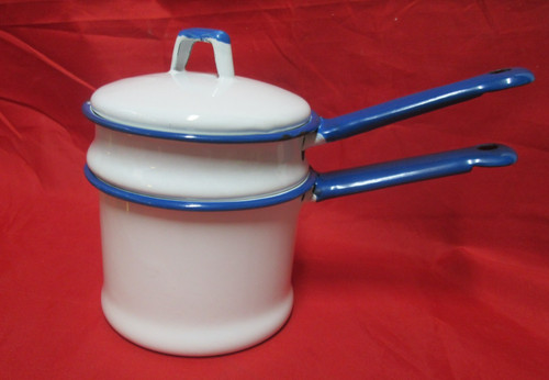 Vintage small white - small, blue