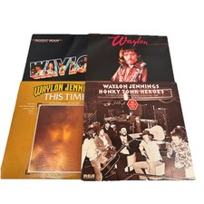 Waylon Jennings 4 Vinyl LP Lot