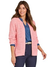 Ladies Textured Marl Knit Zip