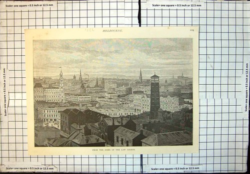 Original old antique print - original,