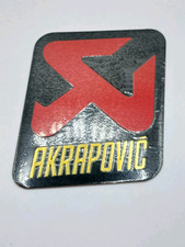 AKRAPOVIC 3D HEATPROOF EXHAUST BADGE STICKER GRAPHIC DECAL ALUMINIUM 90x73MM