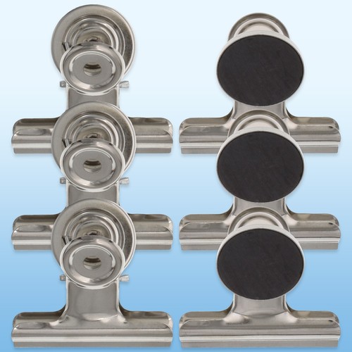 Magnetic bulldog clips - clips, 6x