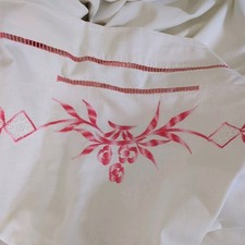 French Metis Linen Ladderwork