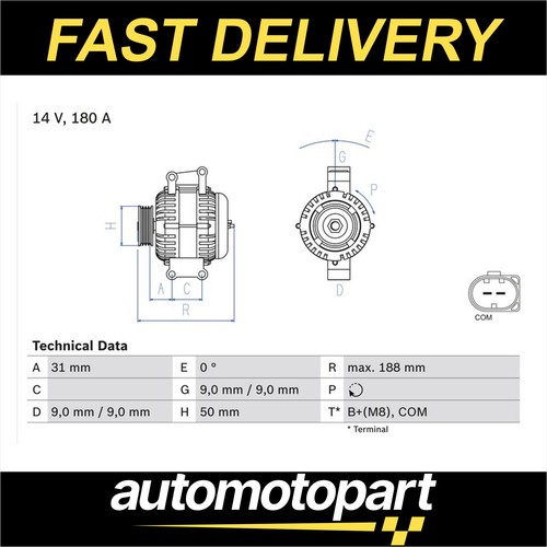Bosch alternator 0986082500 - bosch,