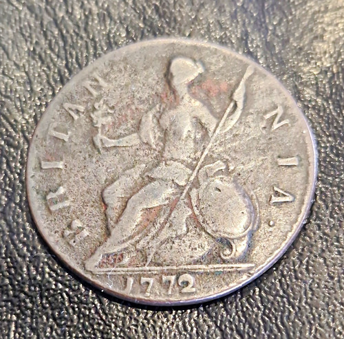 1772 half penny george - george, iii