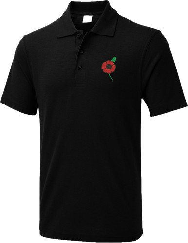 Embroidered poppy flower - embroidered,