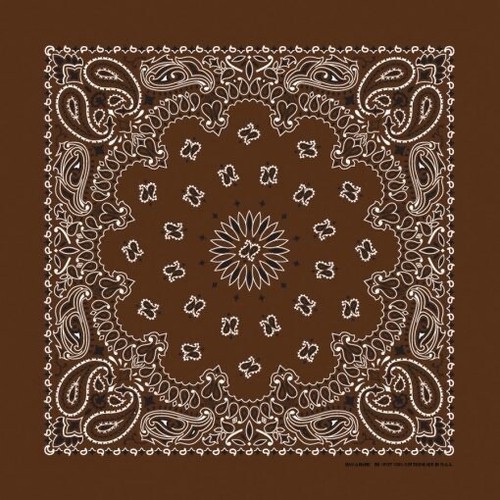 Cocoa paisley bandanna - paisley,