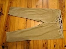 HACKETT KENSINGTON MENS BEIGE CORD SLIM FIT CROP CHINOS TROUSERS SIZE W38 L27