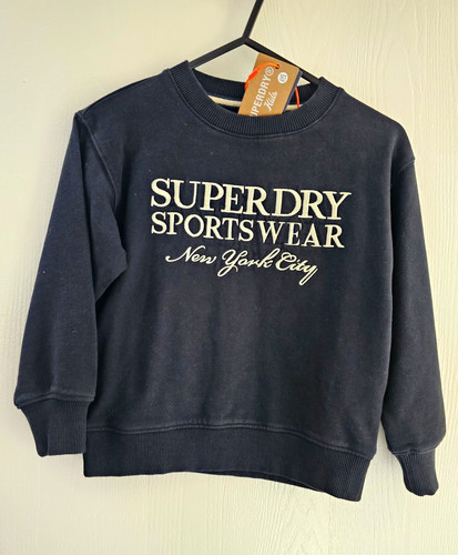 Superdry boys navy logo crew - superdry,