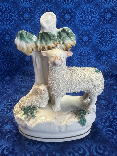 Antique staffordshire lamb - antique,