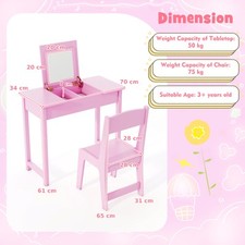 Kids Vanity Set with Flip Top