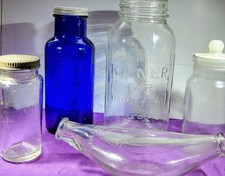 Vintage Glass Bottles & Jars  1920 Onwards - Diuromil, Kilner, Eureka, Hygena