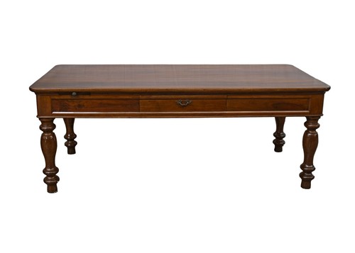 Large walnut wood refectory - walnut,