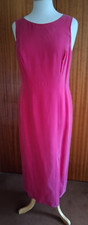 Ladies Alexon long sleeveless dress, fuschia pink,  bust 34, round neck, L48/122